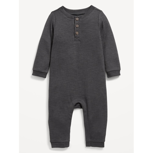 올드네이비 Long-Sleeve Jersey-Knit Henley One-Piece for Baby