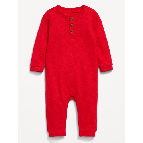 올드네이비 Long-Sleeve Jersey-Knit Henley One-Piece for Baby