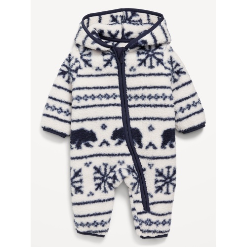 올드네이비 Printed Sherpa Hooded One-Piece for Baby