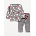 Printed Long-Sleeve T-Shirt and Pants Set for Baby