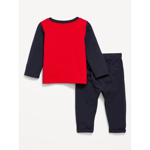 올드네이비 Long-Sleeve Pocket T-Shirt and Pants Set for Baby