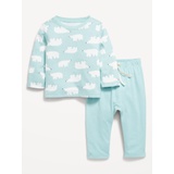 Printed Long-Sleeve T-Shirt and Pants Set for Baby