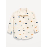 Printed Long-Sleeve Corduroy Shirt for Baby