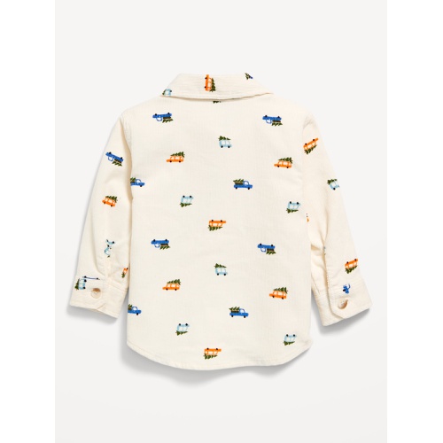 올드네이비 Printed Long-Sleeve Corduroy Shirt for Baby