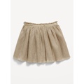 Shiny Metallic Tulle Tutu Skirt for Toddler Girls