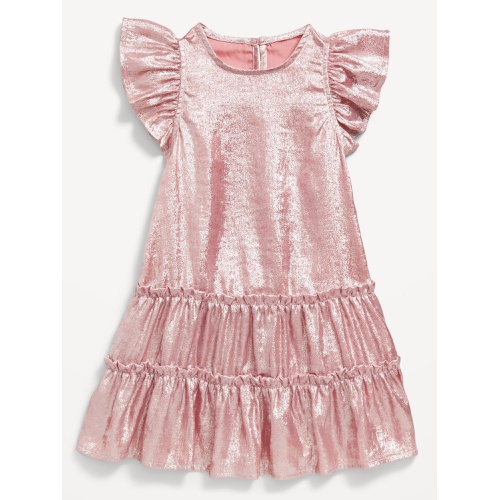 올드네이비 Shiny Flutter-Sleeve Tiered Dress for Toddler Girls Hot Deal