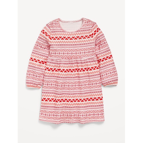 올드네이비 Long-Sleeve Thermal-Knit Dress for Toddler Girls Hot Deal