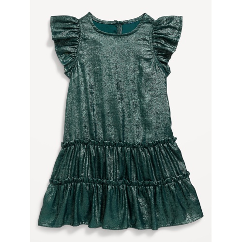 올드네이비 Shiny Flutter-Sleeve Tiered Dress for Toddler Girls Hot Deal