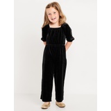 Velvet Back-Bow Jumpsuit for Toddler Girls Hot Deal