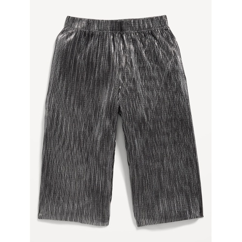 올드네이비 Shiny Metallic Cropped Wide-Leg Pants for Toddler Girls