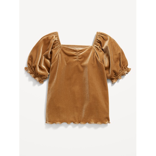 올드네이비 Puff-Sleeve Velvet Top for Toddler Girls Hot Deal