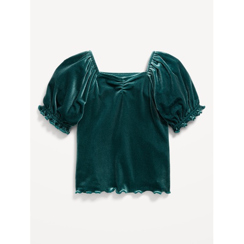 올드네이비 Puff-Sleeve Velvet Top for Toddler Girls Hot Deal