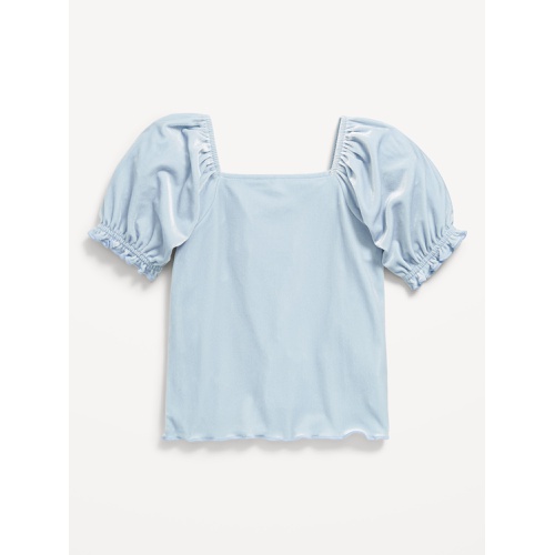 올드네이비 Puff-Sleeve Velvet Top for Toddler Girls Hot Deal