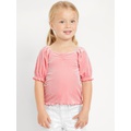 Puff-Sleeve Velvet Top for Toddler Girls Hot Deal