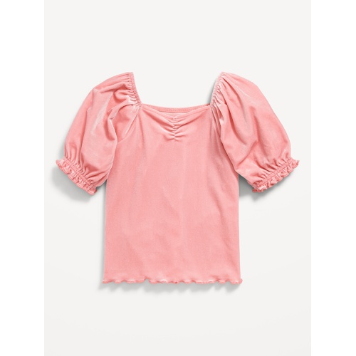 올드네이비 Puff-Sleeve Velvet Top for Toddler Girls Hot Deal