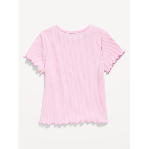 올드네이비 Short-Sleeve Lettuce-Edge T-Shirt for Toddler Girls