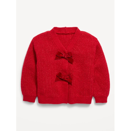 올드네이비 Velvet-Bow Cardigan Sweater for Toddler Girls