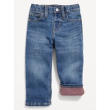 Built-In Warm Straight Jeans for Toddler Boys