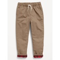 Cozy-Lined Twill Pants for Toddler Boys