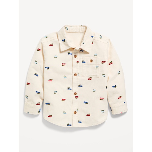 올드네이비 Printed Long-Sleeve Pocket Corduroy Shirt for Toddler Boys