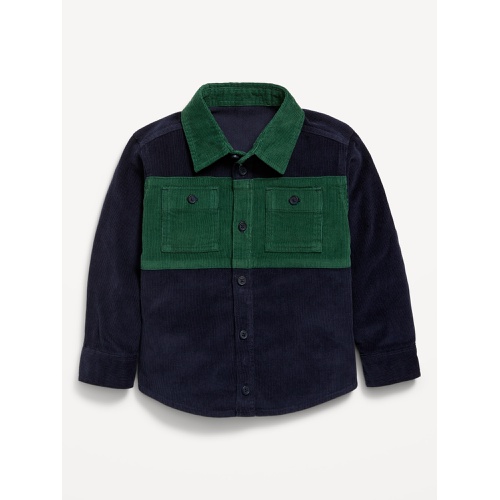 올드네이비 Long-Sleeve Color Block Corduroy Shirt for Toddler Boys