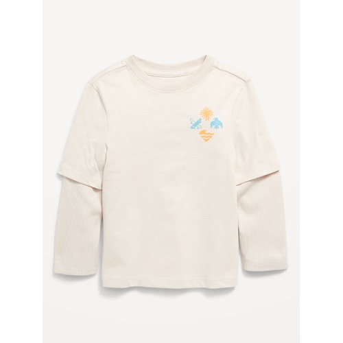 올드네이비 Long-Sleeve Two-In-One T-Shirt for Toddler Boys