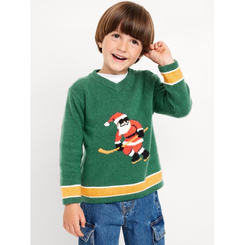 올드네이비 SoSoft V-Neck Graphic Sweater for Toddler Boys