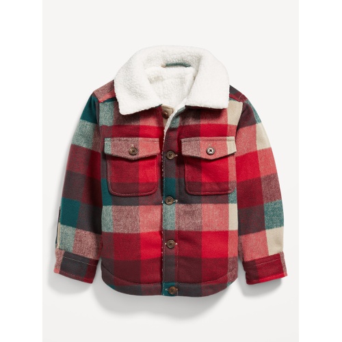 올드네이비 Plaid Sherpa Pocket-Front Shacket for Toddler Boys