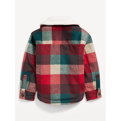 올드네이비 Plaid Sherpa Pocket-Front Shacket for Toddler Boys