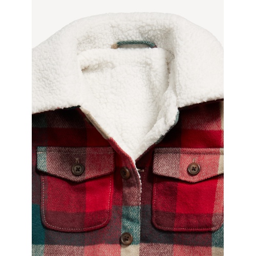 올드네이비 Plaid Sherpa Pocket-Front Shacket for Toddler Boys