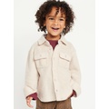 Cozy-Knit Buttoned Pocket Shirt for Toddler Boys