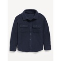 Cozy-Knit Buttoned Pocket Shirt for Toddler Boys