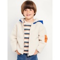 Reversible Color Block Sherpa Jacket for Toddler Boys