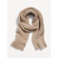 Textured Metallic Plush Scarf for Girls