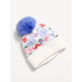 Fair Isle Pom-Pom Beanie for Girls