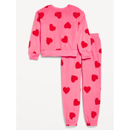 올드네이비 Printed Microfleece Pajama Joggers Set for Girls Hot Deal