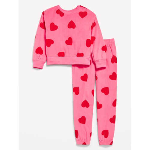 올드네이비 Printed Microfleece Pajama Joggers Set for Girls Hot Deal