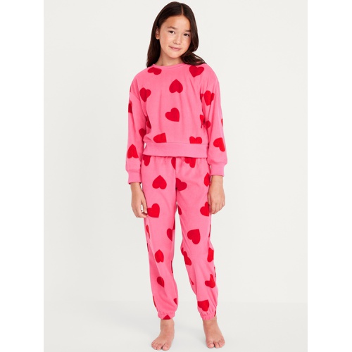 올드네이비 Printed Microfleece Pajama Joggers Set for Girls Hot Deal