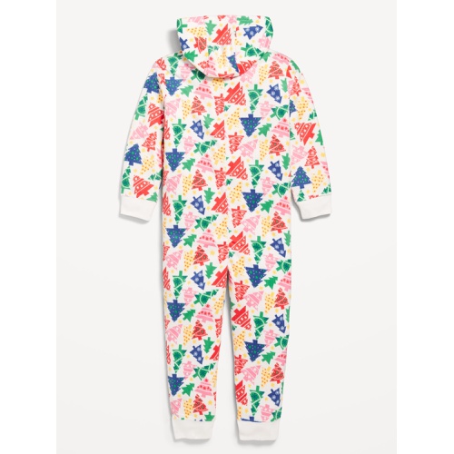 올드네이비 Printed Microfleece Hooded One-Piece Pajamas for Girls