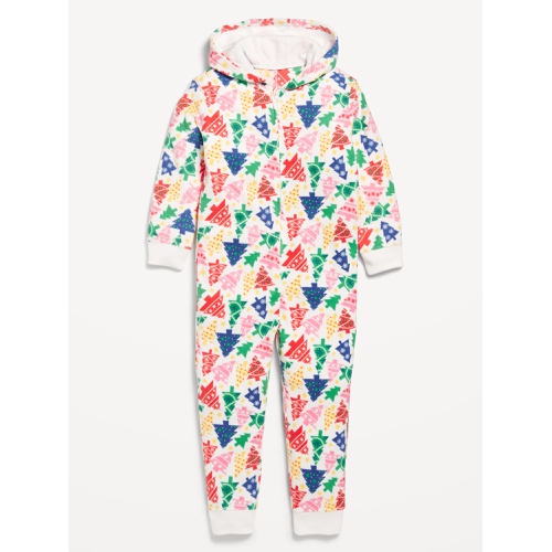 올드네이비 Printed Microfleece Hooded One-Piece Pajamas for Girls