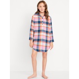 Collared Flannel Nightgown for Girls Hot Deal