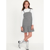 Printed Sleeveless Dress and Mock-Neck Top Set for Girls Hot Deal