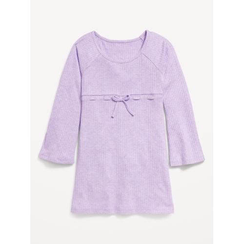 올드네이비 Long-Sleeve Sparkly Ribbed Fit and Flare Dress for Girls Hot Deal