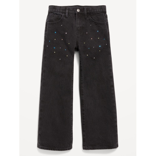 올드네이비 High-Waisted Baggy Studded Flare-Leg Jeans for Girls