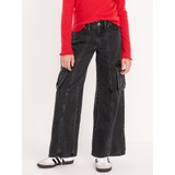 High-Waisted Super Baggy Wide-Leg Cargo Jeans for Girls