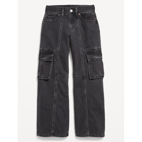 올드네이비 High-Waisted Super Baggy Wide-Leg Cargo Jeans for Girls