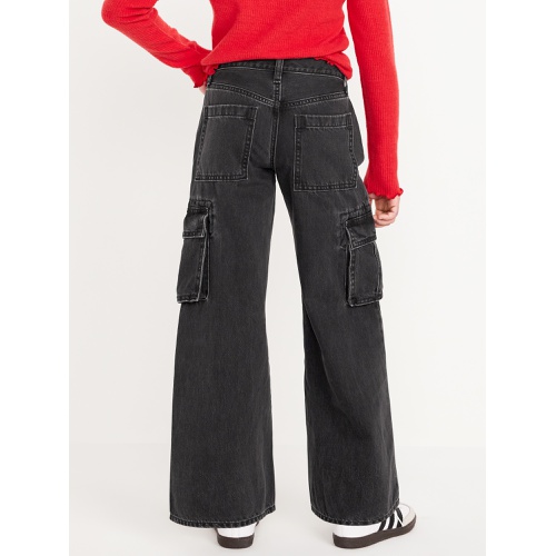 올드네이비 High-Waisted Super Baggy Wide-Leg Cargo Jeans for Girls