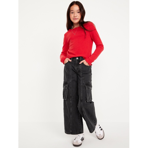 올드네이비 High-Waisted Super Baggy Wide-Leg Cargo Jeans for Girls