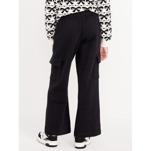 올드네이비 High-Waisted Wide-Leg Fleece Cargo Pants for Girls