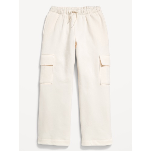 올드네이비 High-Waisted Wide-Leg Fleece Cargo Pants for Girls